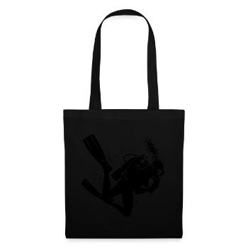 Herren Diver Tauchen Scuba Taucher Taucher - Stoffbeutel - Schwarz - Vorne