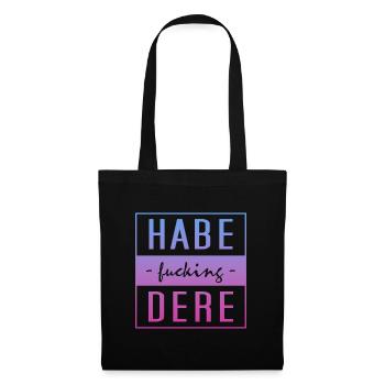 habe dere, minga, oberbayern, bayern - Stoffbeutel - Schwarz - Vorne
