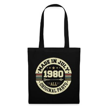 Cadeau d'anniversaire de juillet 1980 1980 que j'ai fait en juillet - Sac en tissu - noir - Devant