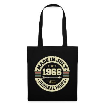 Juli 1966 Geburtstagsgeschenk 1966 I Made in July - Stoffbeutel - Schwarz - Vorne