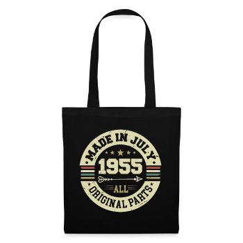 Juillet 1955 Cadeau d’anniversaire 1955 I Made in July - Sac en tissu - noir - Devant