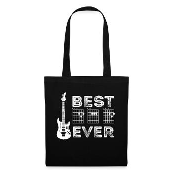 Fête des pères Meilleur accord de guitare papa - Meilleur - Sac en tissu - noir - Devant