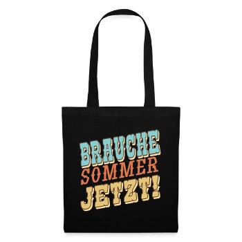 Besoin de l’été maintenant - Sac en tissu - noir - Devant