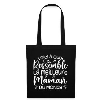 Cadeau Meilleure Maman du Monde Cadeau Super Maman - Sac en tissu - noir - Devant