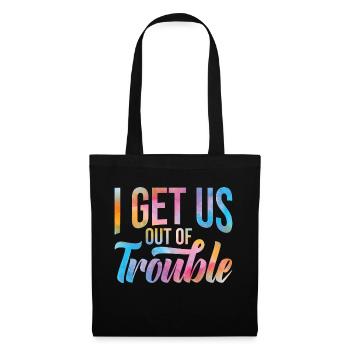 Je nous tire d’affaire. Sortez-nous d’une situation difficile - Sac en tissu - noir - Devant