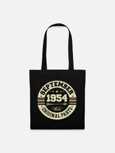 70. Geburtstag 1954 Legendär seit September 1954 - Stoffbeutel - Schwarz