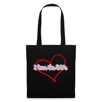 J’adore les années 80 - Sac en tissu - noir - Devant