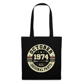 Légendaire depuis octobre 1974 Anniversaire octobre 1974 - Sac en tissu - noir - Devant