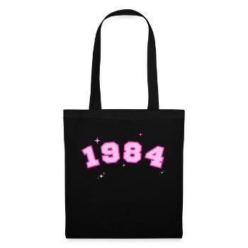 1984 rose étoile - Sac en tissu - noir - Devant