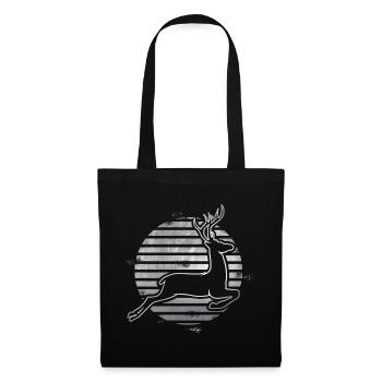 Chevreuil - Sac en tissu - noir - Devant