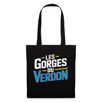 Les Gorges du Verdon - Sac en tissu - noir - Devant
