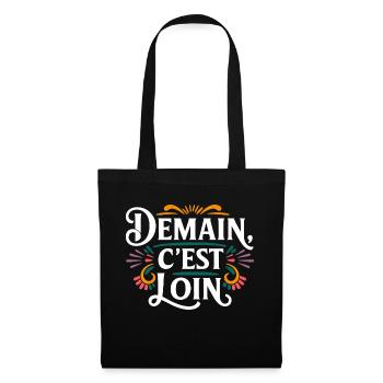 Demain c'est loin - Sac en tissu - noir - Devant