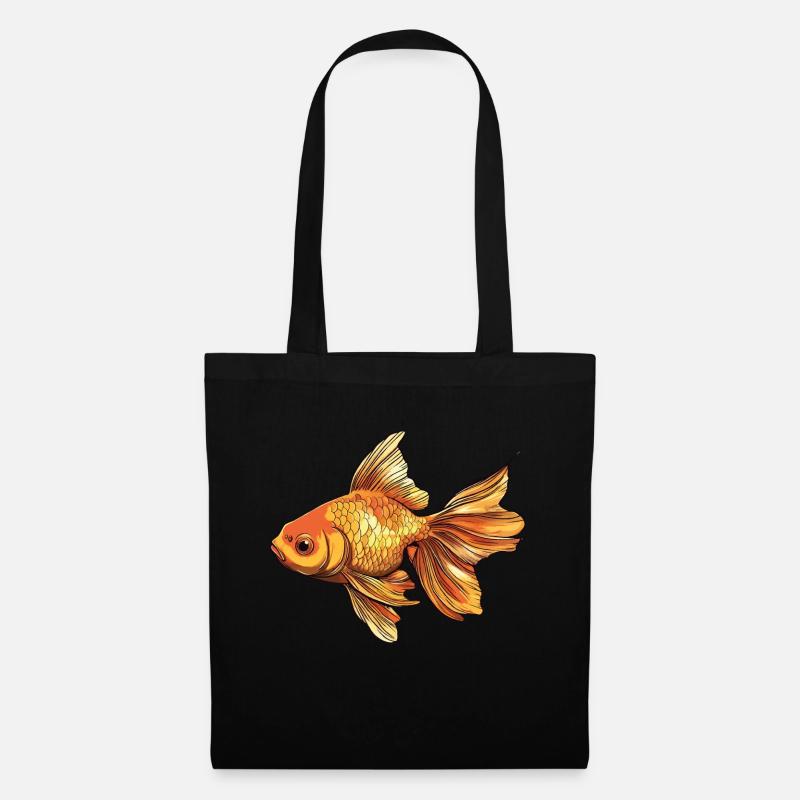 Goldfisch - Stoffbeutel - Schwarz