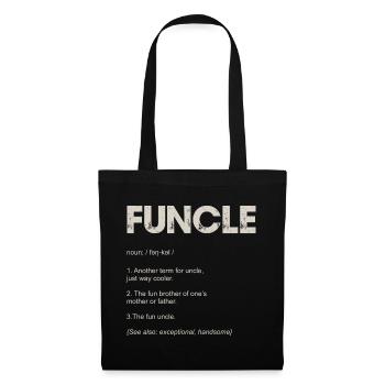 Funcle Typografie T-Shirt Design - Stoffbeutel - Schwarz - Vorne