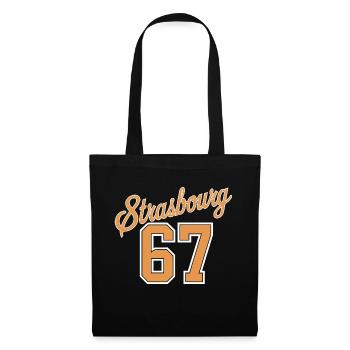 Strasbourg 67 - Sac en tissu - noir - Devant