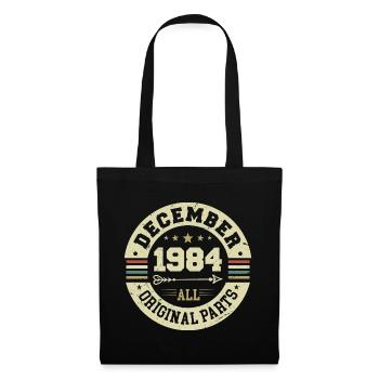 Légendes Anniversaire Décembre 1984 Naissance Cadeau - Sac en tissu - noir - Devant