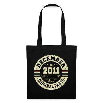 Légendes Anniversaire Décembre 2011 Naissance Cadeau - Sac en tissu - noir - Devant