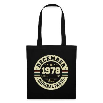 Légendes Anniversaire Décembre 1978 Naissance Cadeau - Sac en tissu - noir - Devant