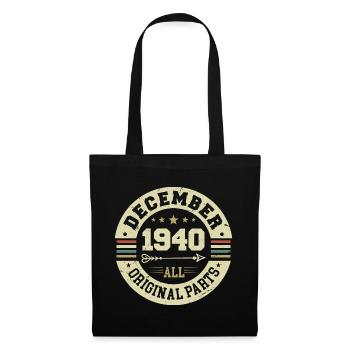 Légendes Anniversaire Décembre 1940 Naissance Cadeau - Sac en tissu - noir - Devant