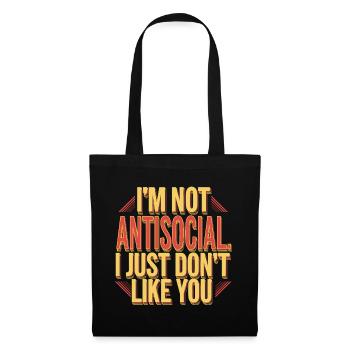 Introverti et fier de l’être - Sac en tissu - noir - Devant