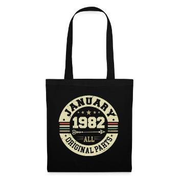 January 1982 - Birthday in January 1982 - Tote Bag - black - Front