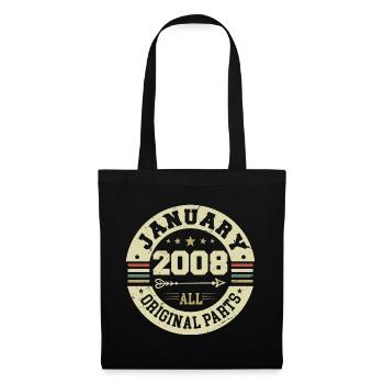 January 2008 - Birthday in January 2008 - Tote Bag - black - Front