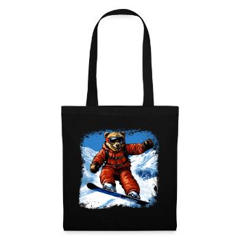 Bear Snowboard - Tote Bag - black - Front