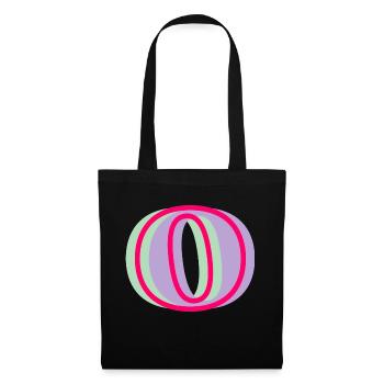 Multicolored letter o - Tote Bag - black - Front