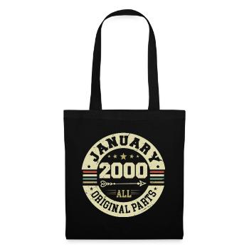 January 2000 - Birthday in January 2000 - Tote Bag - black - Front