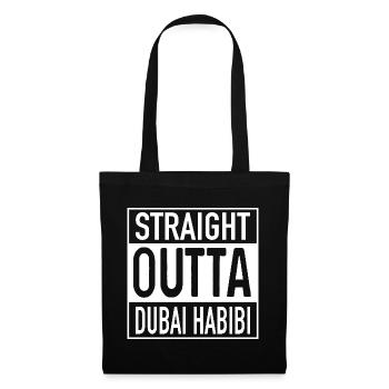 Tout droit OUTTA HABIBI DUBAI - Sac en tissu - noir - Devant