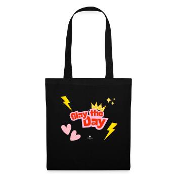 Slay the Day Motivational Design - Tote Bag - black - Front