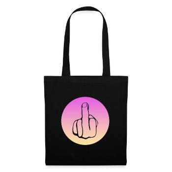 fuck you fucking Middlefinger - Stoffbeutel - Schwarz - Vorne