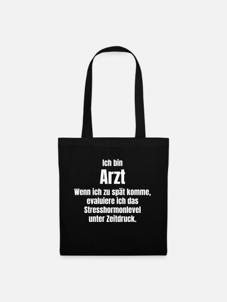 Arzt und Mediziner - Stoffbeutel - Schwarz