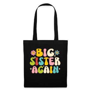 Big Sister Again Family Announcement - Tote Bag - black - Front