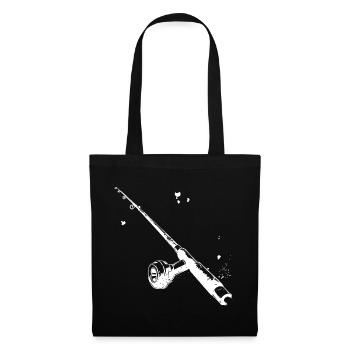 Fishing Rod Drawing - Tote Bag - black - Front