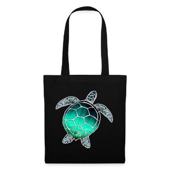 Tortue marine - Sac en tissu - noir - Devant