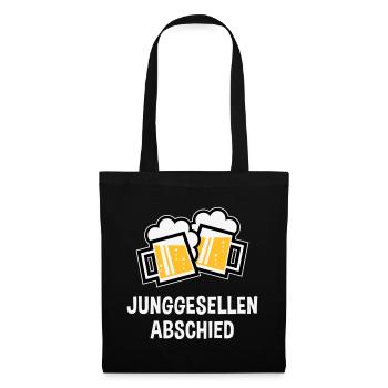 Junggesellenabschied (Bier Bayrische Bierkrüge 3C) - Stoffbeutel - Schwarz - Vorne