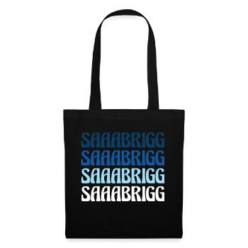 Saaabrigg Saarbrücken Dialecte Cadeau - Sac en tissu - noir - Devant