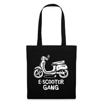 e scooter gang - Elektro Zweirad Liebe und Symbol - Stoffbeutel - Schwarz - Vorne