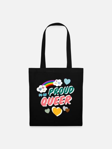 Proud to be Queer - Stoffbeutel - Schwarz