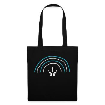croix catholique irradiante - Sac en tissu - noir - Devant