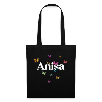 ANISA - Beautiful Girl Name with Colorful Smash - Tote Bag - black - Front