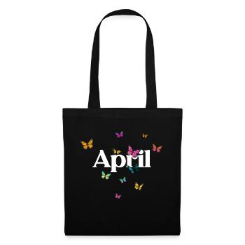 APRIL - Beautiful Girl Name with Colorful Smash - Tote Bag - black - Front
