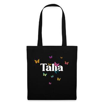 TALIA - Beautiful Girl Name with Butterflies - Tote Bag - black - Front
