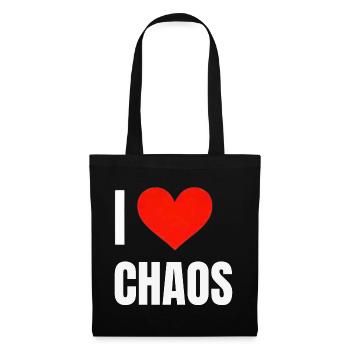 I ❤️ Chaos - Tote Bag - black - Front