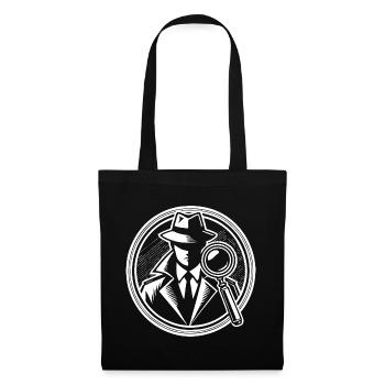 Detective Design – À la recherche d’indices à la loupe - Sac en tissu - noir - Devant