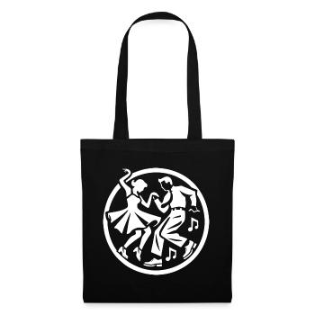 Conception de silhouette rock 'n' roll - Sac en tissu - noir - Devant
