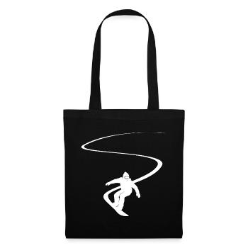 Snowboarder Slalom Deep Snow Downhill Snowboard - Tote Bag - black - Front