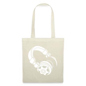 Silhouette du casque : DJ & Music Vibes - Sac en tissu - nature - Devant