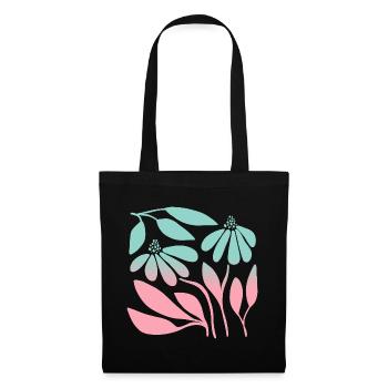 Marguerite in gradient green - Tote Bag - black - Front